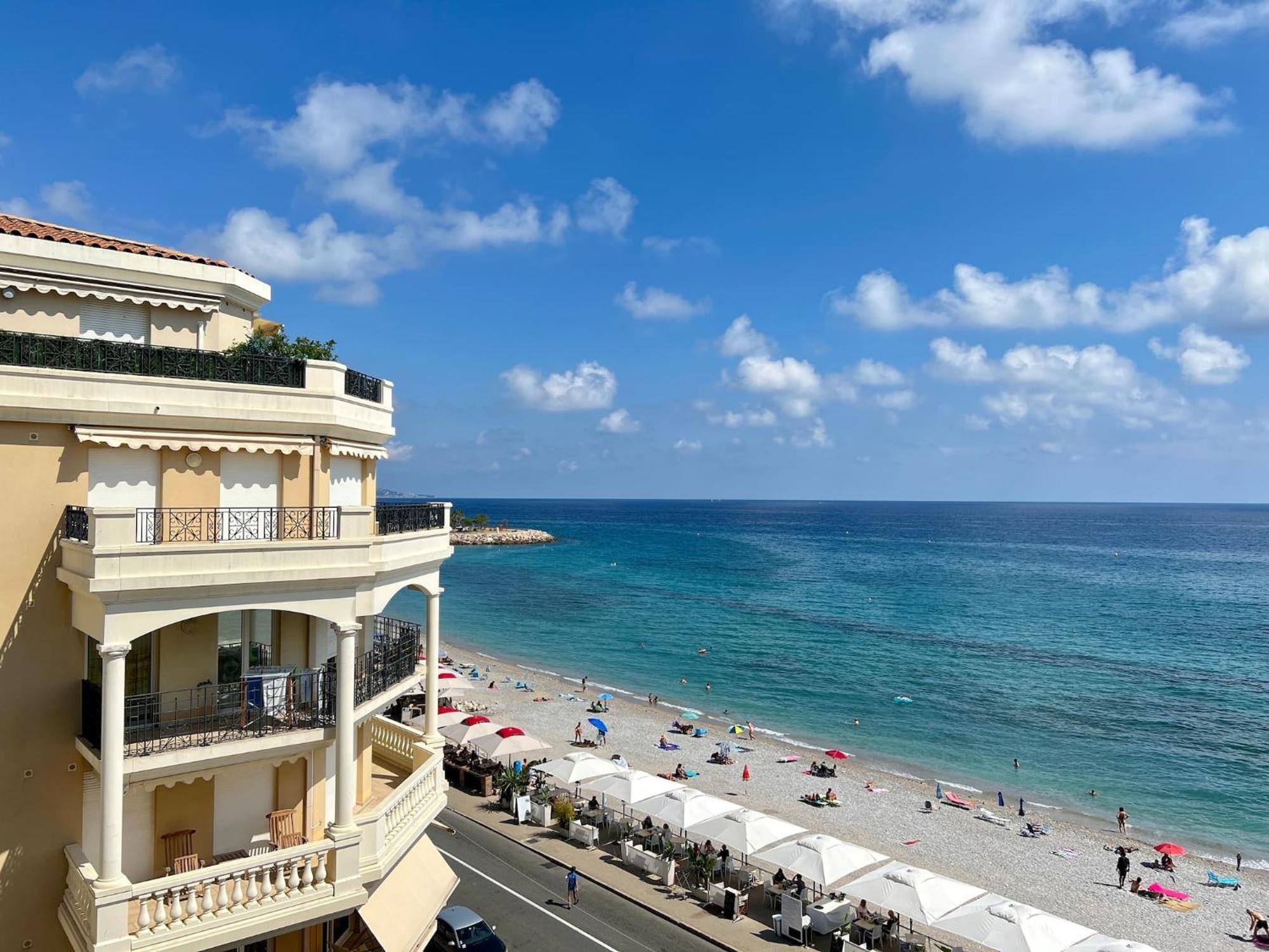 'Le Victoria Beach' Vue Mer Plein Centre, Spacieux مينتون المظهر الخارجي الصورة
